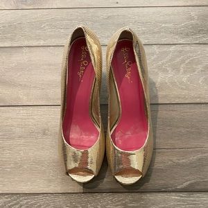 Lilly Pulitzer wedge shoes